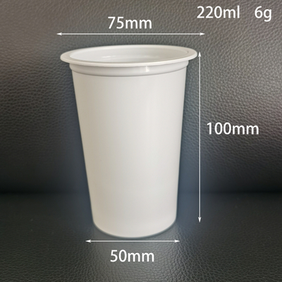 tasse en plastique de yaourt de polystyrène de 500ml 250G 7,5 * 10cm avec l'impression