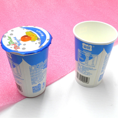 Couvercle précoupé différent 120ml de tasses de yaourt surgelé de fraise d'Oripack