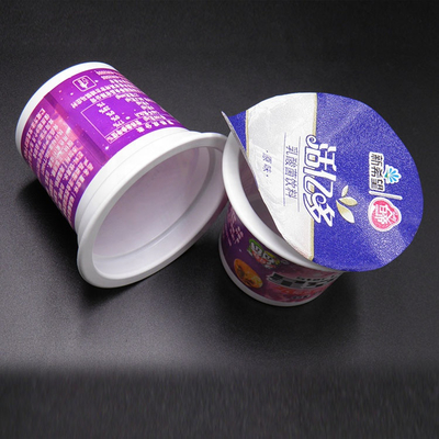 tasse en plastique de yaourt de tasses en plastique de la catégorie 100ml comestible avec les tasses en plastique de dessert de couvercles