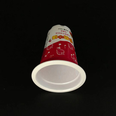 Tasse en plastique 320ml de yaourt de la catégorie comestible 11oz avec le couvercle de papier d'aluminium