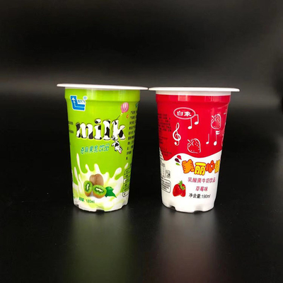 tasses en plastique de yogourt glacé de tasses de yaourt de la catégorie 180ml comestible avec des couvercles de papier d'aluminium