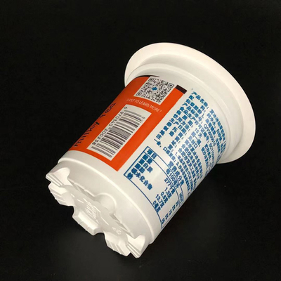 la coutume 350ml a imprimé la tasse en plastique de yaourt de crème glacée