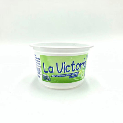 tasse en plastique du yaourt 400g compensée avec des couvercles