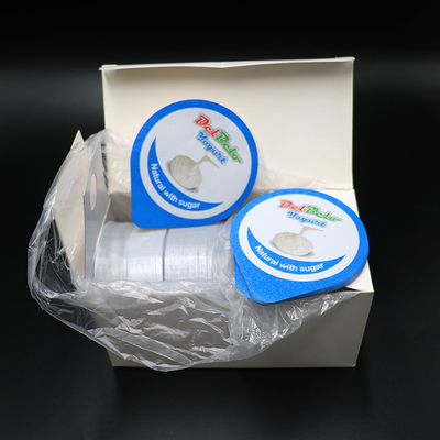 75.5mm découpés avec des matrices déjouent acide recyclable de couvercles de yaourt de Lidding VMPET l'anti