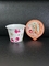 Impression IML de 180 ml de yaourt en plastique avec couvercle en papier d'aluminium et couvercle en plastique