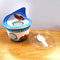 Tasse en plastique adaptée aux besoins du client jetable de boisson au lait de yaourt de catégorie comestible avec le couvercle de papier d'aluminium