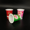 Tasses de café en plastique blanches jetables inodores de crème glacée 125g avec des couvercles pour les boissons froides