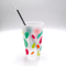 tasses en plastique de thé de lait de 360ml 700ml avec les tasses froides de Logo Printed Milkshake Clear Frosted