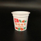conteneur de crème glacée 125ml avec la tasse en plastique de yaourt de couvercle d'aluminium