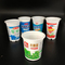 Tasse en plastique adaptée aux besoins du client par 180ml en plastique de boisson au lait de yaourt de tasses de catégorie comestible avec le couvercle de papier d'aluminium