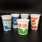 Tasse en plastique adaptée aux besoins du client par 180ml en plastique de boisson au lait de yaourt de tasses de catégorie comestible avec le couvercle de papier d'aluminium