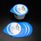 Protecteur environnemental de yaourt d'ODM d'Oripack d'aluminium de couvercles de couvercles précoupés bleus de soudure à chaud