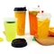 Tasses faites sur commande 18oz 22oz 24oz de Logo Disposable Milk Tea Plastic transparentes