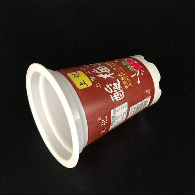 film en plastique inférieur de cachetage de la tasse 350g de yaourt de 55mm tasses de crème glacée de 12 onces avec les couvercles 0